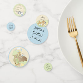 Babydusche Confetti Eine Bibliothek/Blau bauen Konfetti