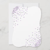 Babydusche Confetti Einladung Lavender & Silver (Rückseite)