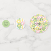 Babydusche Confetti florales Picknick Konfetti (Rückseiten)