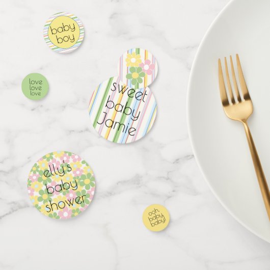 Babydusche Confetti florales Picknick Konfetti (Gruppe)