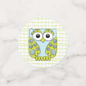 Babydusche Confetti Owl Blue und Green Konfetti (Klein Vorderseite)