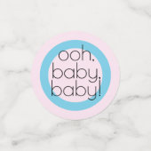 Babydusche Confetti Turtle Pink und Türkis Konfetti (Klein Vorderseite)