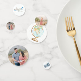 Babydusche Confetti World Travel Illustration Konfetti