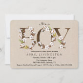 Babydusche Cotton Alphabet Einladung (Vorderseite)