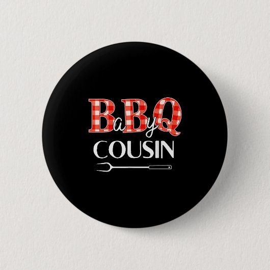 Babydusche Cousin Grillen Party Niedlich Matching  Button (Vorderseite)