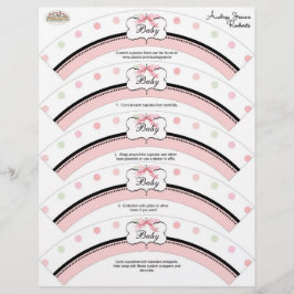 Babydusche Cupcake-Dekoration - französischer Bow 