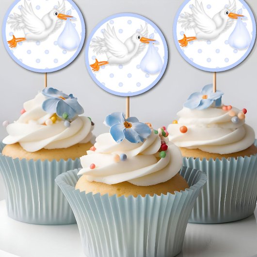 Babydusche Cupcake Toppers Stickers