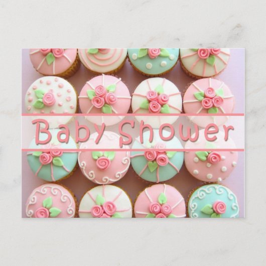 Babydusche - Cupcakes Postkarte (Vorderseite)
