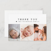 Babydusche Custom 3 Fotos Danke Herz (Vorne/Hinten)