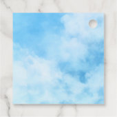 Babydusche dank niedlichem Teddybär pink blau Geschenkanhänger (Rückseite)