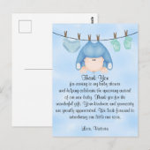 Babydusche Danke Baby Boy Postkarte (Vorne/Hinten)