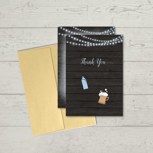 Babydusche Danke, Baby braut Blau Dankeskarte