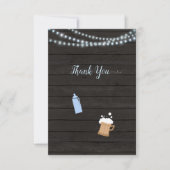 Babydusche Danke, Baby braut Blau Dankeskarte (Vorderseite)