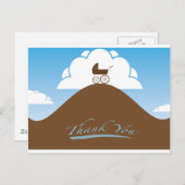 Babydusche danke blau postkarte (Vorne/Hinten)