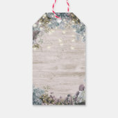 Babydusche Danke Blumenstrauß Lights Wood Geschenkanhänger (Rückseite)