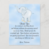 Babydusche Danke Boy Elephant
