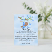 Babydusche Danke Boy Ethnic Postkarte (Stehend Vorderseite)