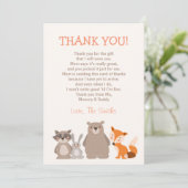 Babydusche Danke, Card Woodland Dankeskarte (Stehend Vorderseite)