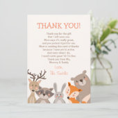 Babydusche Danke, Card Woodland Dankeskarte (Stehend Vorderseite)