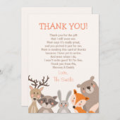 Babydusche Danke, Card Woodland Dankeskarte (Vorne/Hinten)