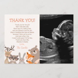Babydusche Danke, Card Woodland Dankeskarte