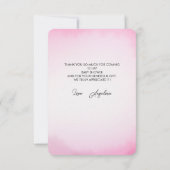 Babydusche Danke, Cards Teddybär. Dankeskarte (Rückseite)