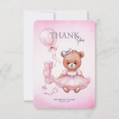 Babydusche Danke, Cards Teddybär. Dankeskarte (Vorderseite)