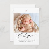 Babydusche Danke Chic Calligraphy Script (Vorne/Hinten)