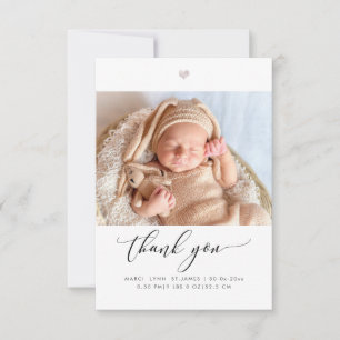 Babydusche Danke Chic Calligraphy Script