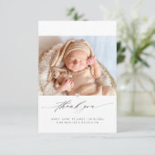 Babydusche Danke Chic Calligraphy Script (Stehend Vorderseite)