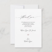 Babydusche Danke Chic Calligraphy Script (Rückseite)