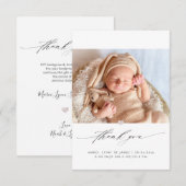 Babydusche Danke Chic Calligraphy Script (Vorne/Hinten)