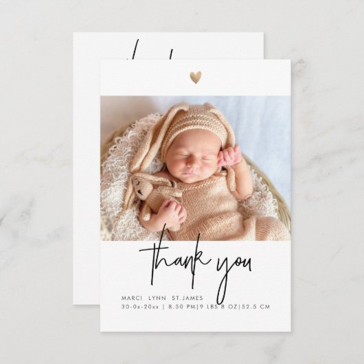 Babydusche Danke Chic Signature Script (Vorne/Hinten)