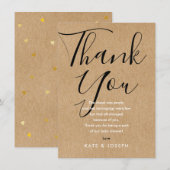 Babydusche Danke, dass du ein rustikales Chic-Skri Dankeskarte (Vorne/Hinten)