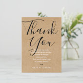 Babydusche Danke, dass du ein rustikales Chic-Skri Dankeskarte (Stehend Vorderseite)