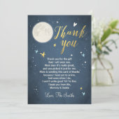 Babydusche Danke, dass ihr eine Liebe auf dem Mond Dankeskarte (Stehend Vorderseite)