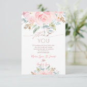 Babydusche Danke, dass Sie die Rose von Birth Blus Dankeskarte (Stehend Vorderseite)