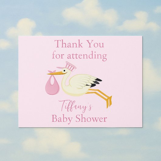 Babydusche Danke, dass Sie Stork besucht haben Postkarte