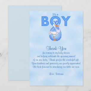 Babydusche Danke, es ist ein Baby Boy Einladung