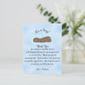 Babydusche Danke, es ist ein Junge Ethnic Postkarte (Stehend Vorderseite)