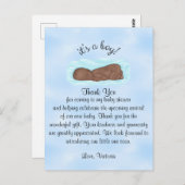 Babydusche Danke, es ist ein Junge Ethnic Postkarte (Vorne/Hinten)