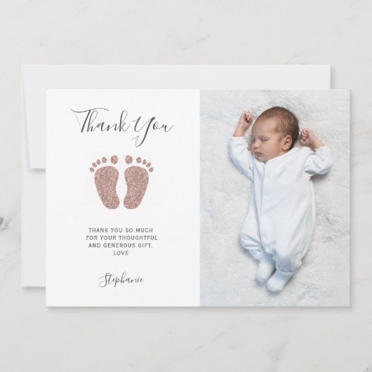 Babydusche Danke Foto (Vorderseite)