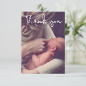 Babydusche Danke Foto Geburtserklärung (Stehend Vorderseite)