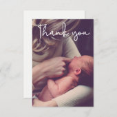 Babydusche Danke Foto Geburtserklärung (Vorne/Hinten)