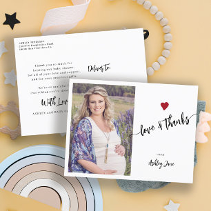 Babydusche danke Foto Postkarte