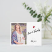 Babydusche danke Foto Postkarte (Stehend Vorderseite)