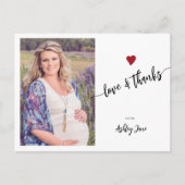 Babydusche danke Foto Postkarte (Vorderseite)