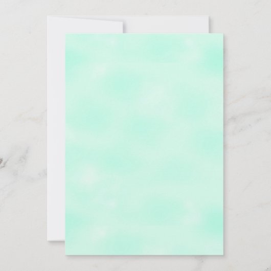 Babydusche danke Ihnen Gender Neutral Green Einladung (Rückseite)