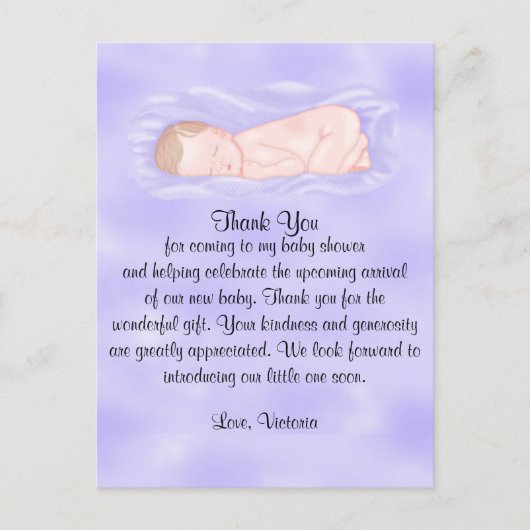 Babydusche danke Ihnen Gender Neutral Postkarte (Vorderseite)