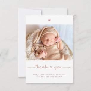 Babydusche Danke Imitate Rose Gold Liebe Script